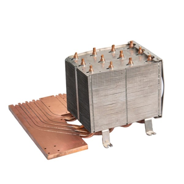 High Performance 12 Heat Pipe CPU Radiator Copper Base Aluminum Fins for Industrial Servers