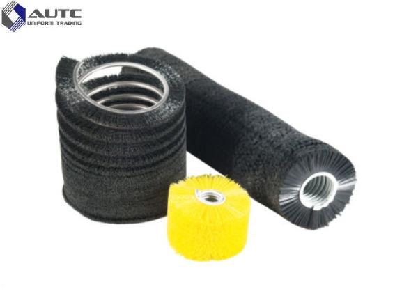 Base de alumínio branca do preto de nylon industrial espiral flexível do rolo da limpeza da escova
