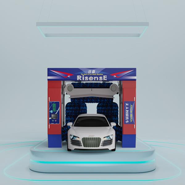 Risense CE Certified High Pressure 5 Brushes Rollover Automatic Car Wash Machine for Sale in Germany with Wheel Brushes