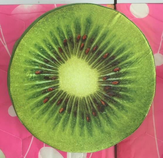 Hot selling high quality customized fruit printed round cushion