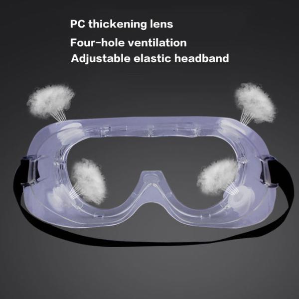 New Model Antifog Visor Vented Safety Silicone Protective Transparent Medical Goggles