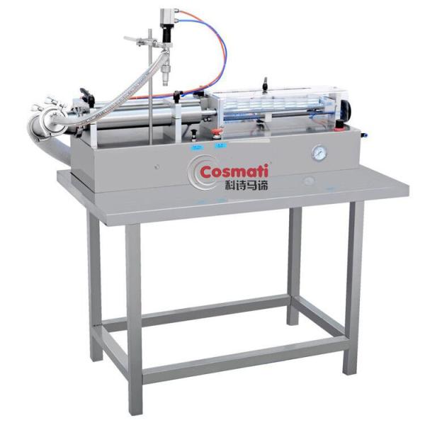 Pneumatic Liquid Table Top Filling Machine Semi Automatic Horizontal