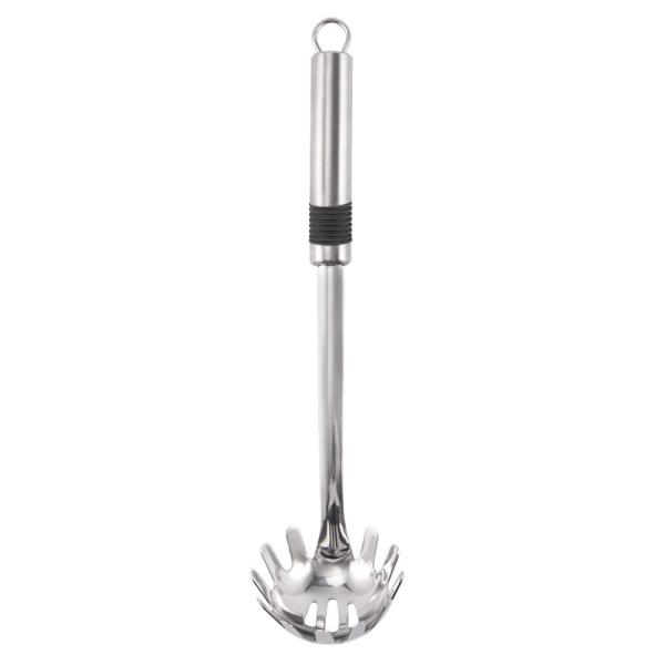 High grade Custom  6PCS set Kitchen tool with tray Stainless steel ladle turner fork spaghetti spoon for kitchen cook