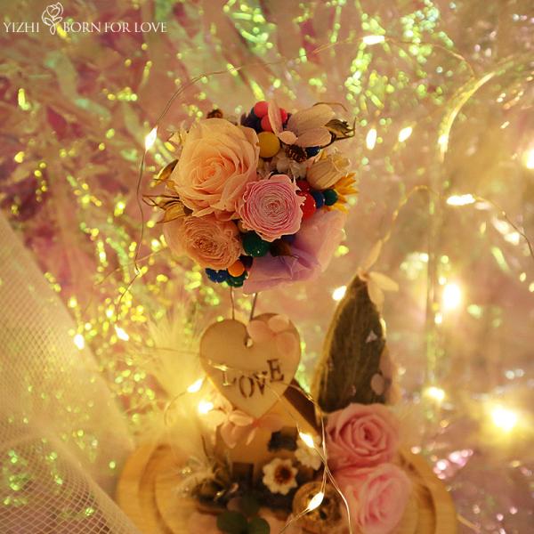 Wedding Gift 3-4 Years Lasting Preserved Rose Flowers In Glass Dome