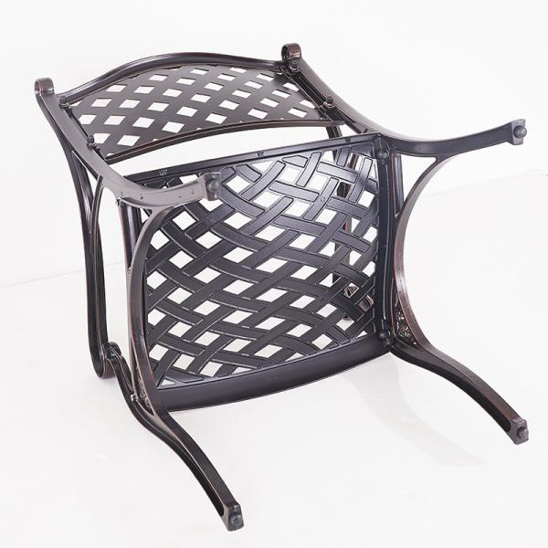 Balcony Furniture Small Round Table Cast Aluminum Coffee Table Set for Outdoor Leisure