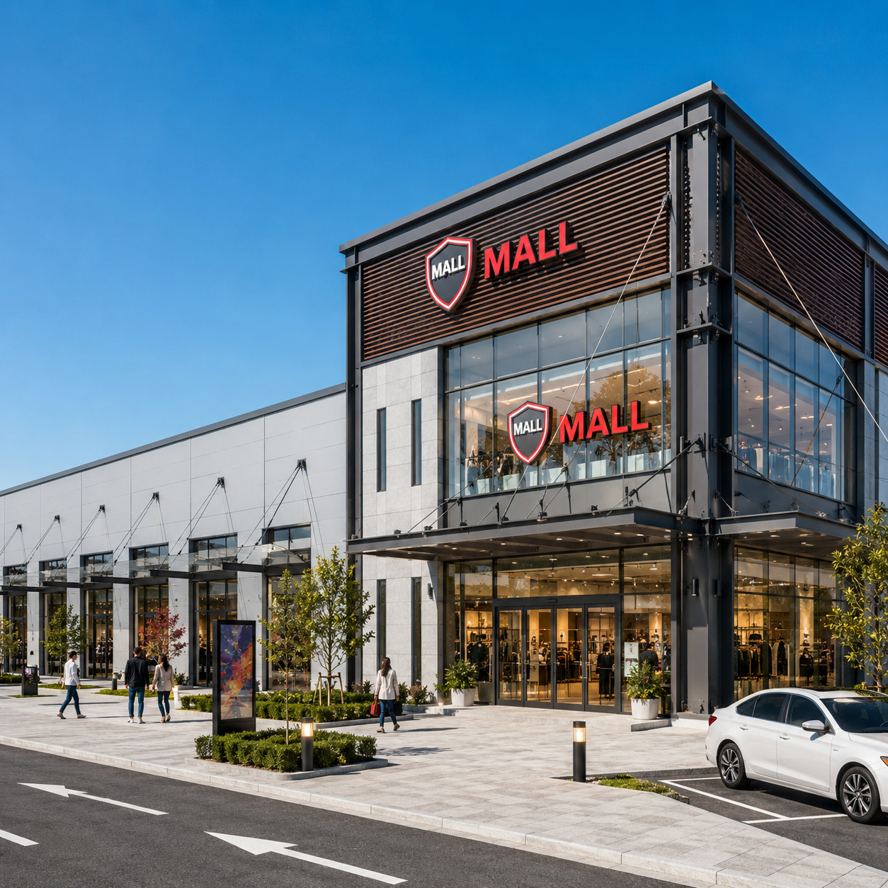 Customized Prefabricated Steel Halls Building Industrial Steel Structure Mall