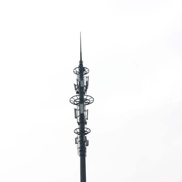 Conical Monopole Telecommunications Tower Hot Dipped Q460 Tubular Steel Pole