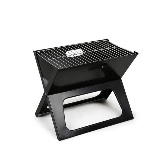 Outdoor Camping Sheet Metal BBQ , Folding Charcoal BBQ Grill 47X25X49cm