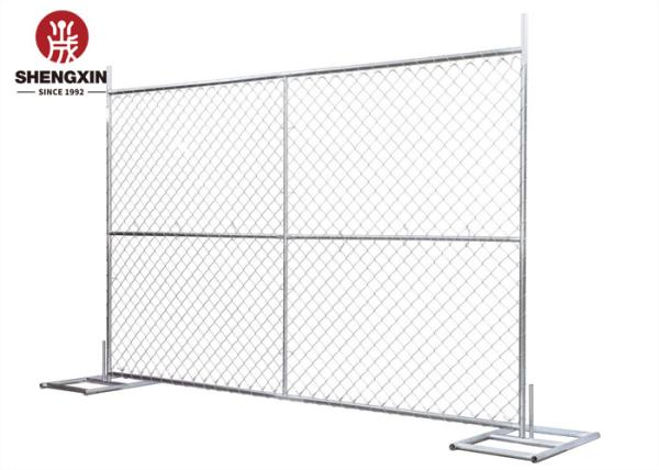 Diamond Mesh PVC Coated Chain Link Temporary Fence For Building Site