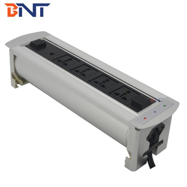 integrated power and data solution with gss system power track/electric tabletop flip socket