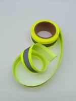 do verde reflexivo amarelo fluorescente reflexivo da fita do Webbing de 50mm preto claro alto feito sob encomenda