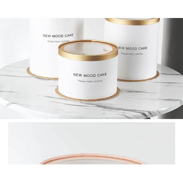 ISO9001 round Paper Food Grade Packaging 300gsm white cardboard For Cake