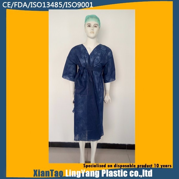 Lint - Free Disposable Spa Gowns / Kimono , Disposable Kimono Robe Light Weight