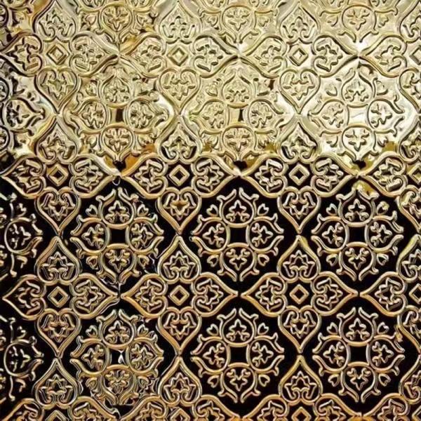 Customized 304 ss steel plate 2b/ba/no.4/hL fininsh gold embossed stainless steel sheets