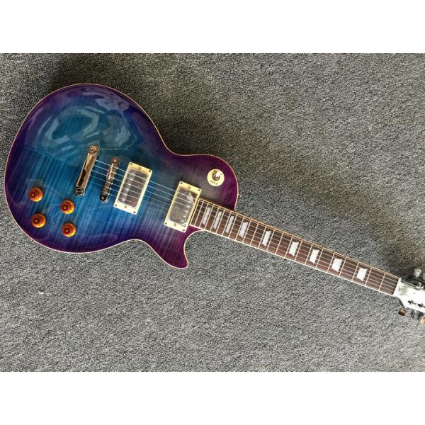 2017 New + guitar factory + Chibson LP custom electric guitar blue flame maple top LP custom 1959 guitar Free Shipping L