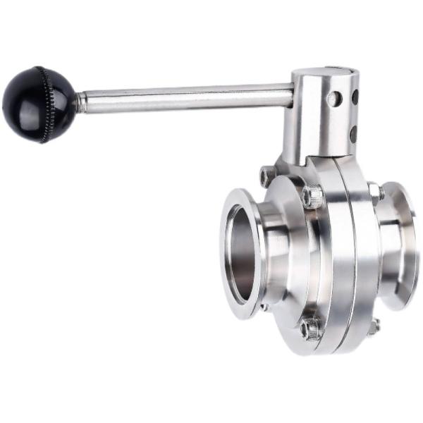 WZ Ss 304 316 válvula de vacío de acero inoxidable de tres pinzas válvula mariposa para tuberías