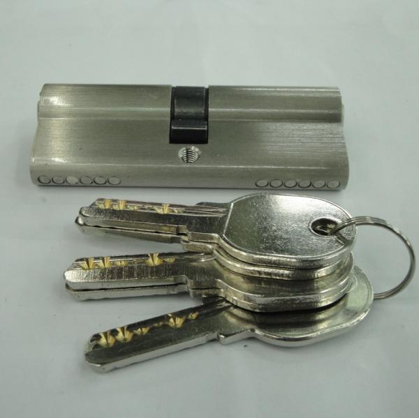 80mm(40*40) Euro Profile Double Brass Cylinder with 5 brass computer keys SN color