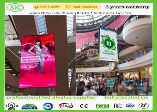 Indoor P4 Full Color Hanging LED Screen Video Wall 1/8 Scanning With Die Casting Aluminium