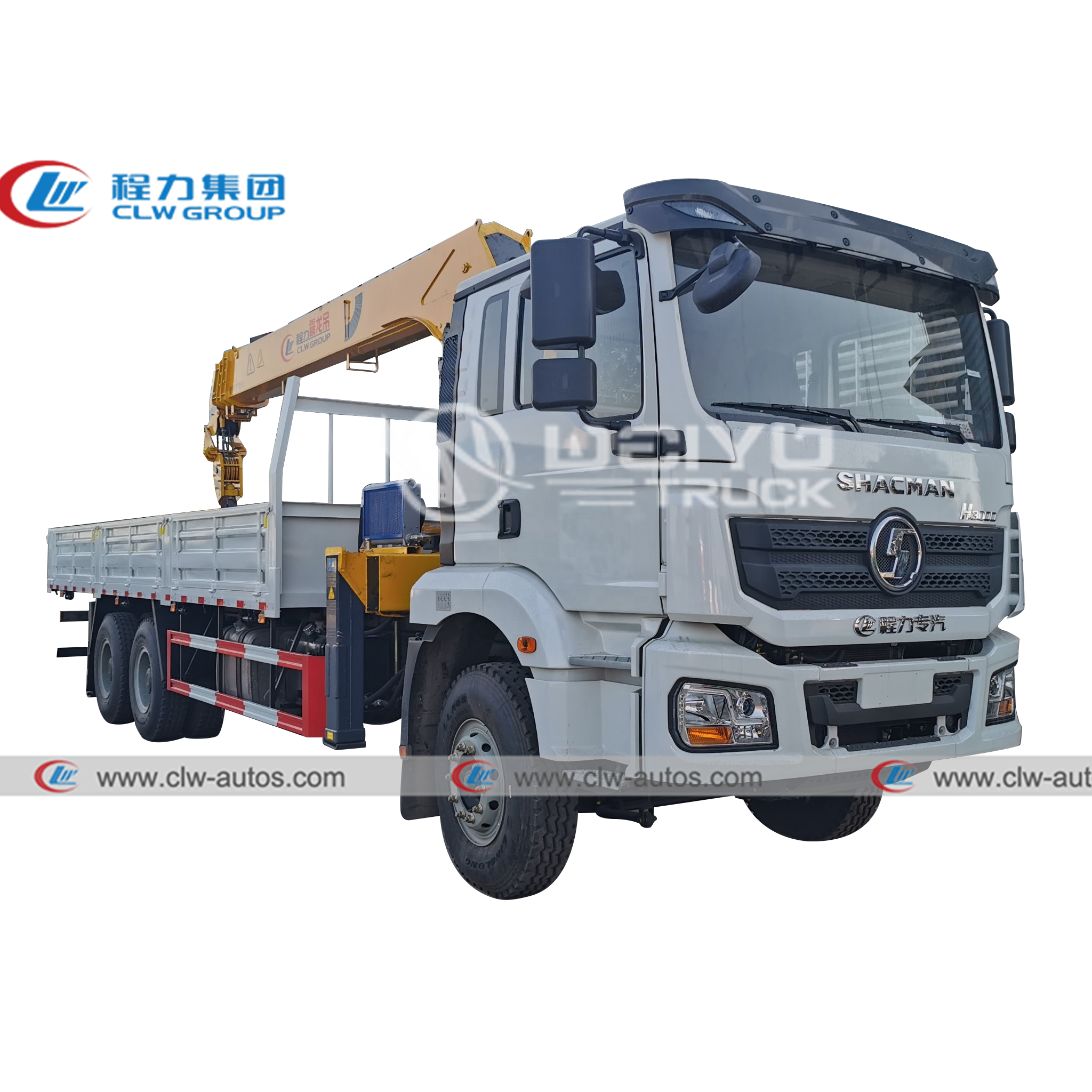 Машина 12tonns крана Cummins Engine прямой руки Shacman 6X4 4 гидравлическая
