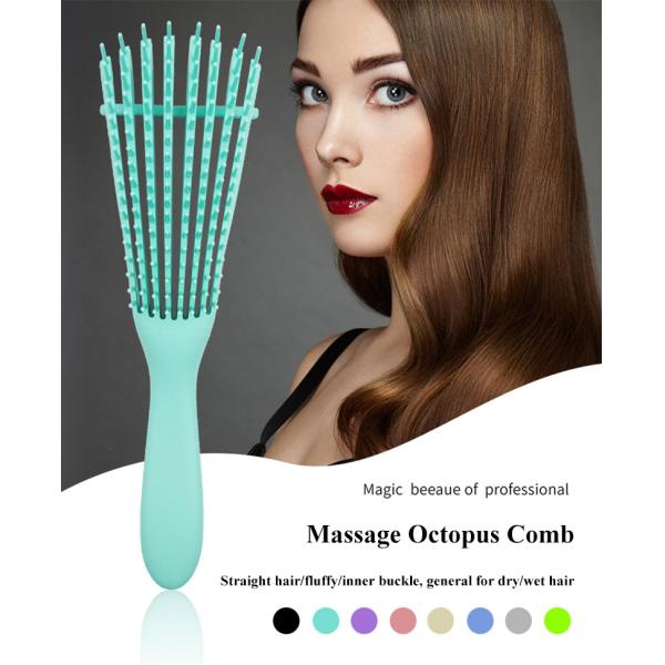 Detangling Hair Brush Curly Bristle Nylon Tooth Adjustable Hair Styling Brush