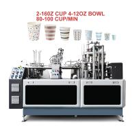 2-16oz Máquina de producción de tazas de papel automática completa de 8.5kw Máquina desechable de tazas de papel de café