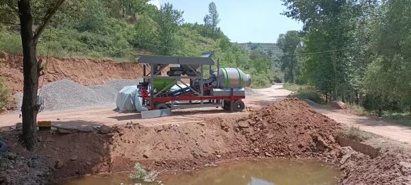 XDEM Mobile Concrete Batching Plant Drum Type Mixing 46kw