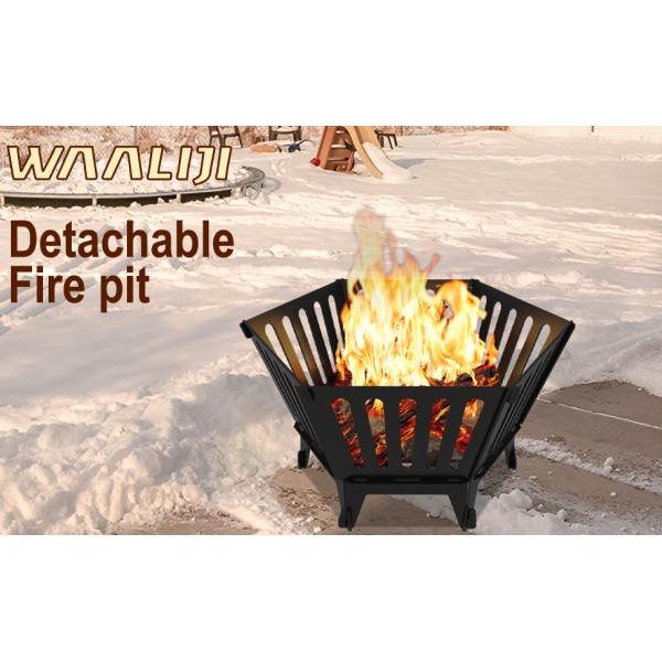Outdoor Wood Burning Firepit 22.5 Inch for Camping and Beach Parties 3mm Thickness