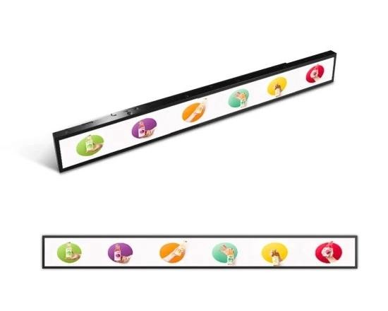 65 Inch Wall Mounted Stretched Bar LCD Display with 3840*2160 Resolution for Advertising