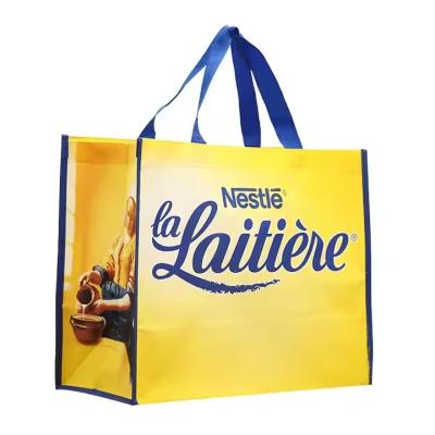 Custom Printed Recycle Reusable PP Laminated Non Woven Tote Shopping Bags