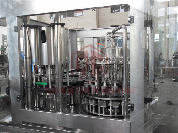 2000BPH Small Capacity Hot Juice Filling Machine / Energy Drink 3 In 1 Bottle Filling Machine
