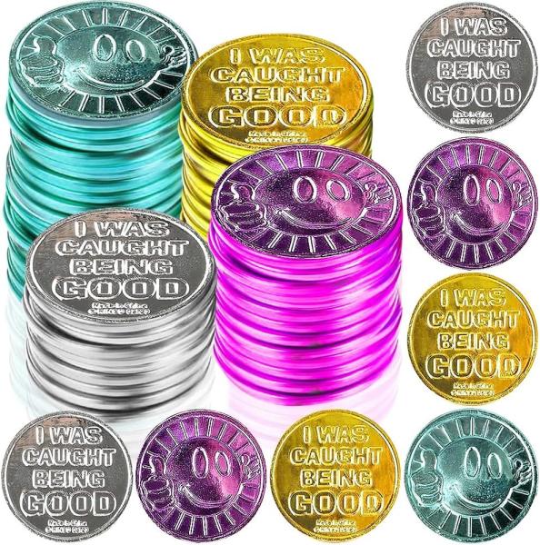 ArtCreativity Colorful Coin Collection Plastic Token for Ideal School Reward and Prize from Mom to Kids Ages