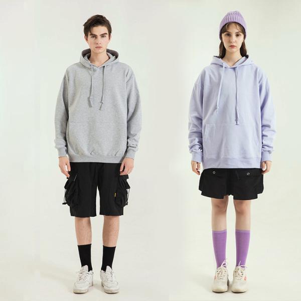 Sustainable Pullover Knitted Unisex Plain Hoodies Customized