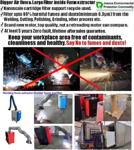 Mobile Welding Fume Extractor with Self-Cleaning Filter 2500m3/h