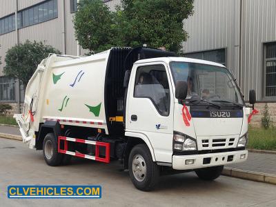 600P 130hp ISUZU Garbage Truck Air Brakes 4x2 Refuse Collection Vehicle