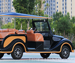 7 8 Seats Electric Vintage Golf Cart with Retro Style and Li-ion Battery from Outlet