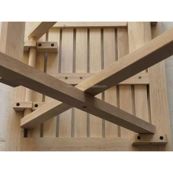 Diseño moderno Jardín plegable pequeño Mesa de madera de caucho para patio Bebidas de café al aire libre Embalaje de correo Estilo moderno