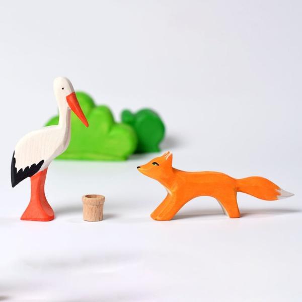 Montessori Kids Handmade Wooden Animals tabletop Wooden Chicken Toy