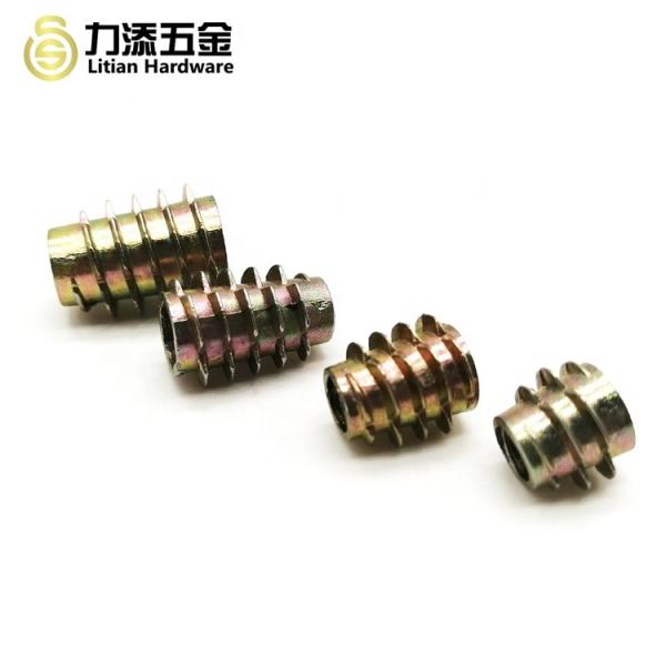 M8 Nuts That Screw Into Wood , Hex Socket Screw Inserts AISI Approved