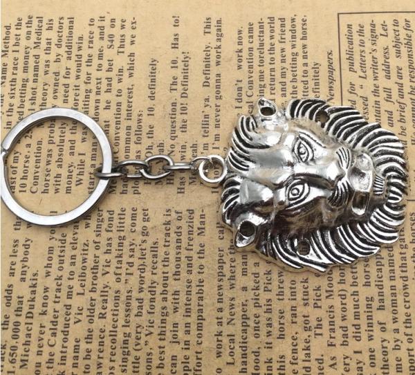 Lion Head Metal Keychains Metal Animal Keychain Key Holder Souvenirs