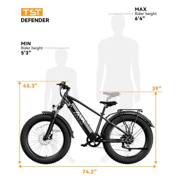 TST 26INCH Electric Bike Alloy 750W 48V 15Ah Toothed Brushless Motor Mountain Road Sport E Bike for Adult