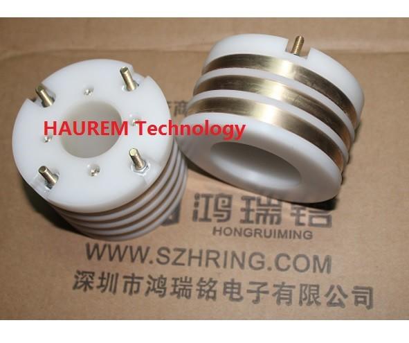 Precious Metal Contact Separate Slip Ring Electric Motor 7 Circuits Transmitting 5A Per Wire