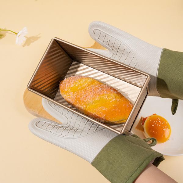 Gants de four à barbecue réutilisables épaissis en silicone polyvalent sans odeur
