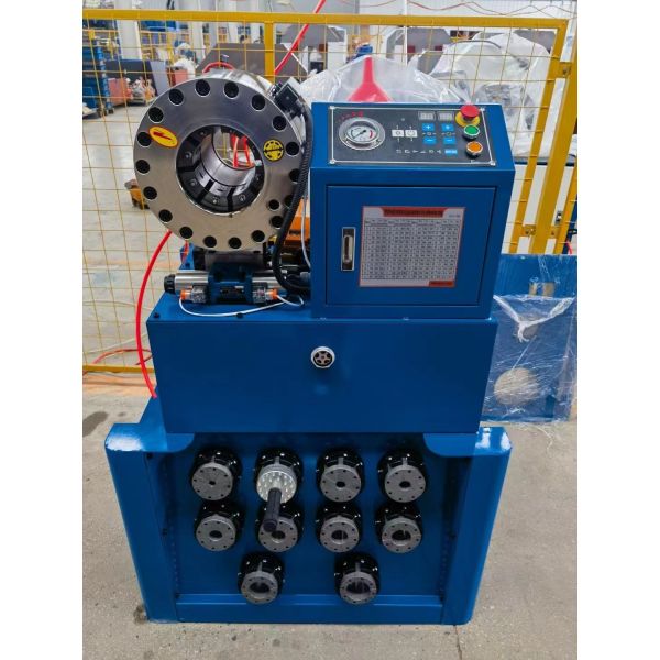 2.5 Inch Hydraulic Hose Crimping Machine with Fast Change Mould Tool and 10 Interchangeable Dies for Versatile Crimping