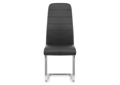 Luxury 107cm 58cm Black Leatherette Dining Chairs