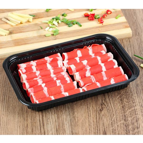 Wholesale disposable meat roll box food grade high-grade plastic box antifreeze meat slice box with lid
