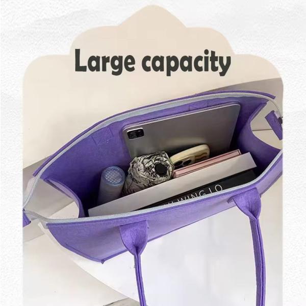 Thick Felt Storage Bag - Durable Eco-Friendly With A Smooth Texture Fashionable For Daily Commuting A New Favorite Portable Environmental protection Shopping All-match Bag Gift Shopping Bag
