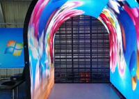 Personalizado dê forma ao fundo curvado interior do corredor da tela do diodo emissor de luz do RGB