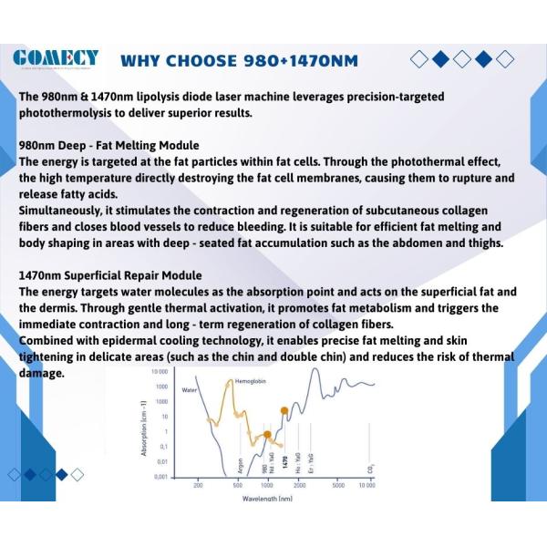Endo Face Lifting Lipolysis Laser Liposuction Body Slimming Machine Diode 635 980 1470nm Endolaser Laser Equipment