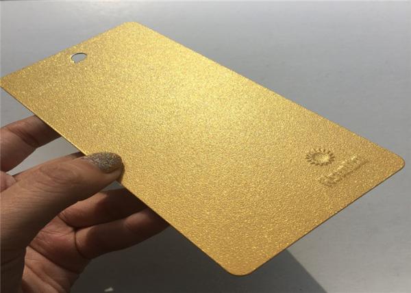Gold Shinny Metallic Powder Coat , Energy Saving Industrial Powder Coating