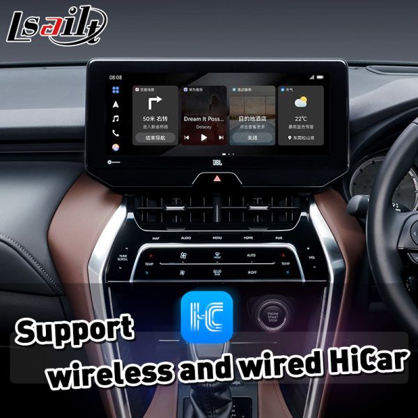 Lsailt Wireless Android Auto Carplay Interface for 2020-Present Toyota Harrier Venza Support Radio Module